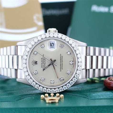 used white gold presidential rolex|pre owned presidential Rolex watches.